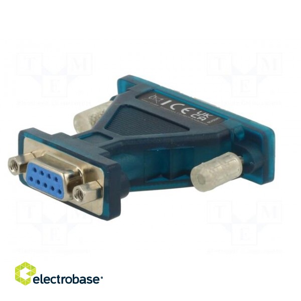 USB to RS232 converter | D-Sub 9pin plug,USB C plug | 1.3m paveikslėlis 2