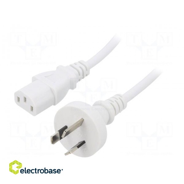 Cable | 3x0.75mm2 | AS/NZS 3112 (I) plug,IEC C13 female | PVC | 1.8m