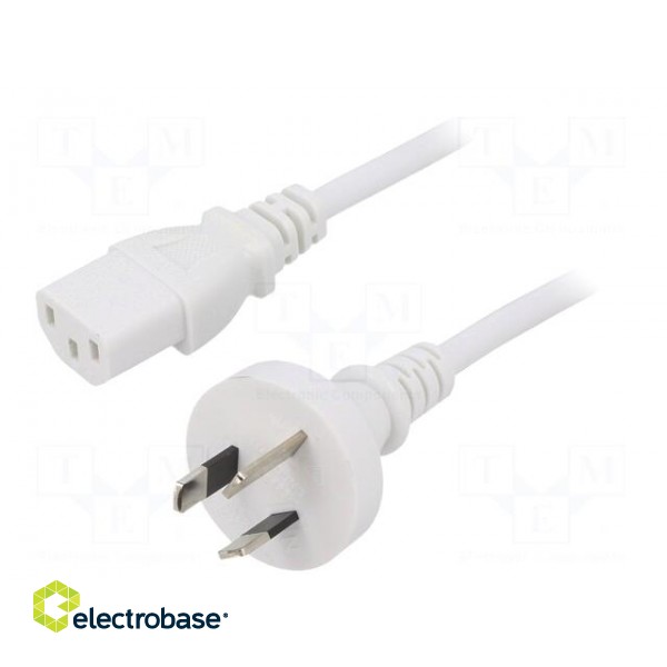 Cable | 3x0.75mm2 | AS/NZS 3112 (I) plug,IEC C13 female | PVC | 1m