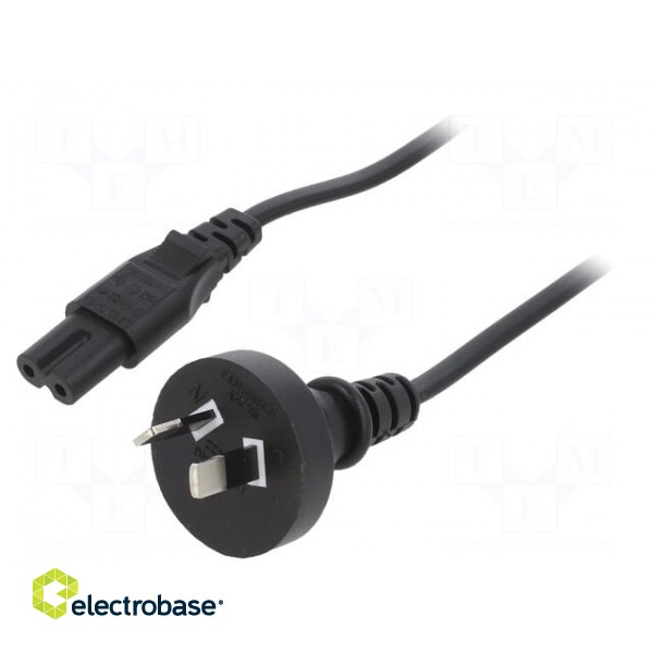 Cable | 2x0.75mm2 | AS/NZS 3112 (I) plug,IEC C7 female | PVC | 1.8m