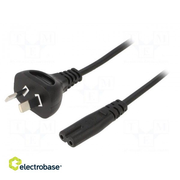 Cable | 2x0.75mm2 | AS/NZS 3112 (I) plug,IEC C7 female | PVC | 1.8m