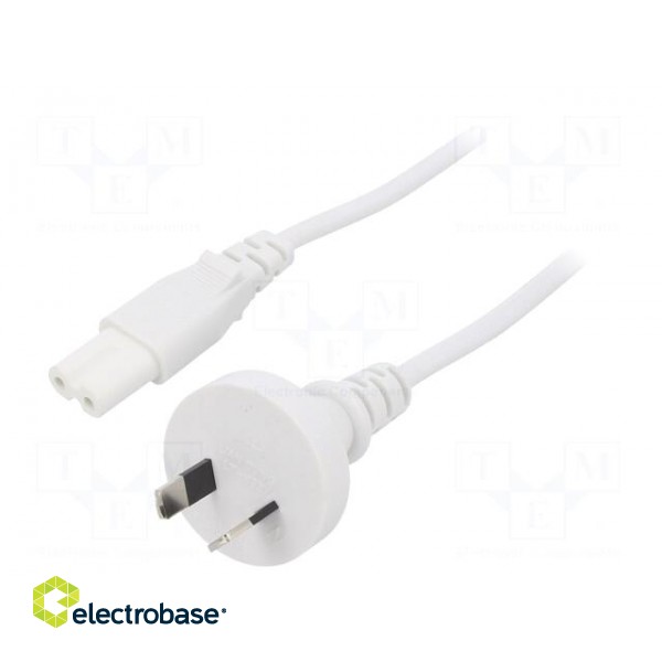 Cable | 2x0.75mm2 | AS/NZS 3112 (I) plug,IEC C7 female | PVC | 3m