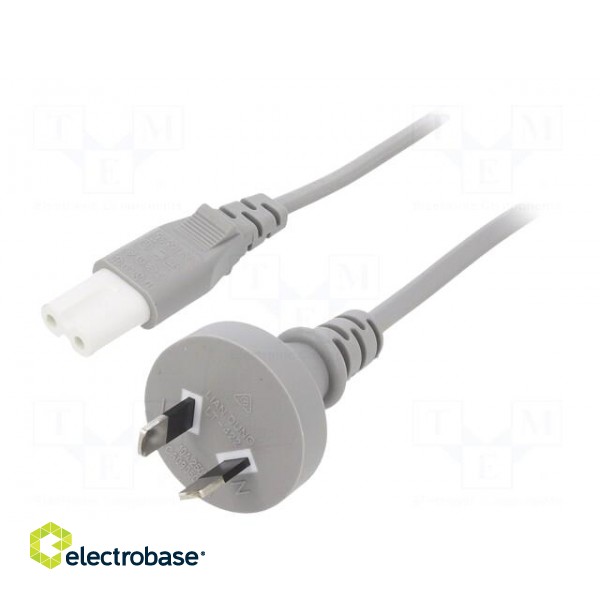 Cable | 2x0.75mm2 | AS/NZS 3112 (I) plug,IEC C7 female | PVC | 5m