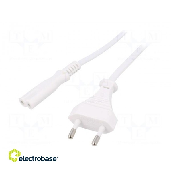 Cable | 2x0.75mm2 | CEE 7/16 (C) plug,IEC C7 female | PVC | 1.8m