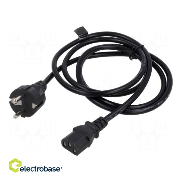 Cable | 3x0.75mm2 | CEE 7/7 (E/F) plug,IEC C13 female | PVC | 1.8m