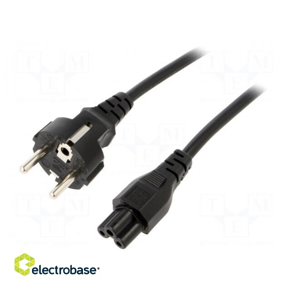 Cable | 3x0.75mm2 | CEE 7/7 (E/F) plug,IEC C5 female | PVC | 1.8m