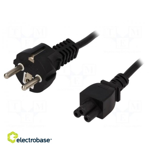 Cable | 3x0.75mm2 | CEE 7/7 (E/F) plug,IEC C5 female | PVC | 1.8m