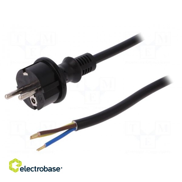Cable | 3x2.5mm2 | CEE 7/7 (E/F) plug,wires,SCHUKO plug | PVC | 4m