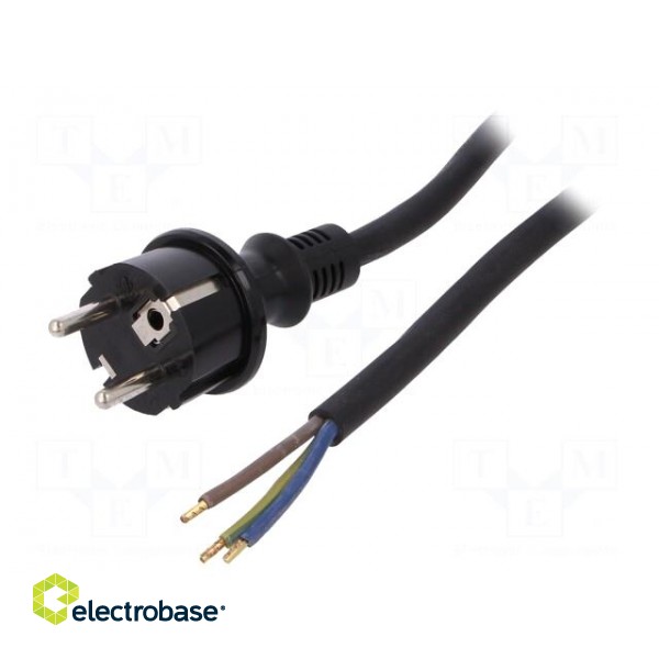 Cable | 3x2.5mm2 | CEE 7/7 (E/F) plug,wires,SCHUKO plug | rubber