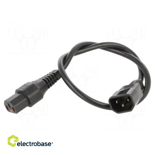 Cable | IEC C13 female,IEC C14 male | 0.5m | with IEC LOCK locking