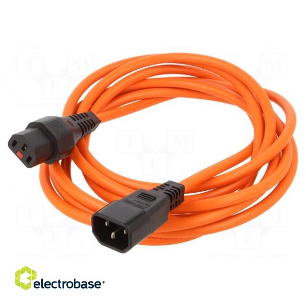 Cable | IEC C13 female,IEC C14 male | 3.5m | with IEC LOCK locking