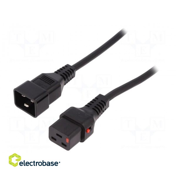 Cable | IEC C19 female,IEC C20 male | 3m | with IEC LOCK locking