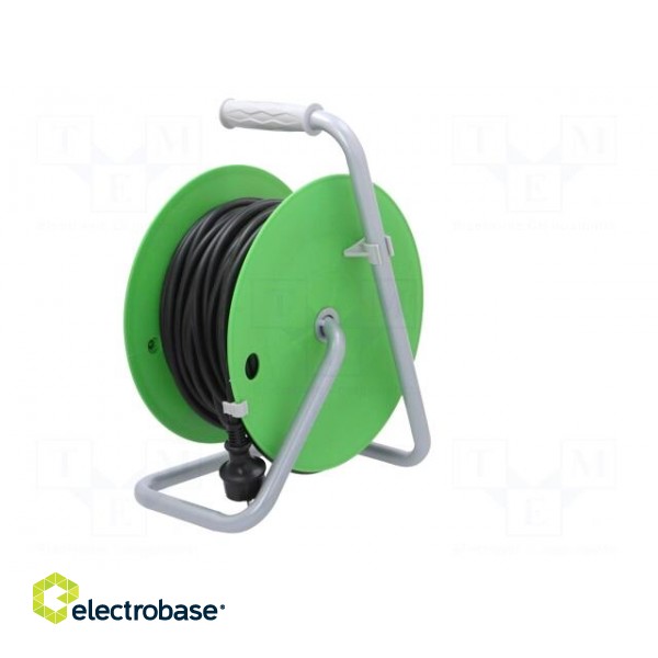 Extension lead | 3x1.5mm2 | reel | Sockets: 4 | PVC | black | 40m | 16A image 4