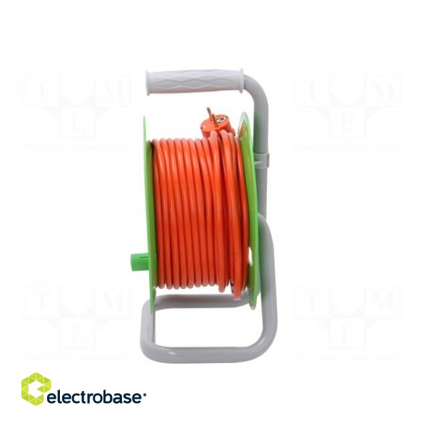 Extension lead | 3x1.5mm2 | reel | Sockets: 4 | PVC | orange | 25m | 16A image 3