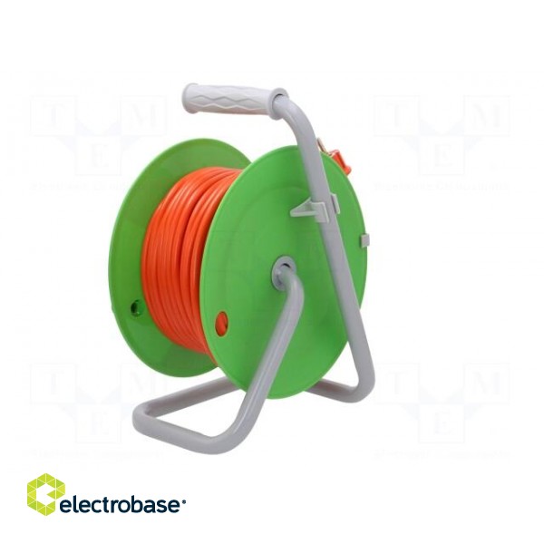 Extension lead | 3x1.5mm2 | reel | Sockets: 4 | PVC | orange | 25m | 16A image 4