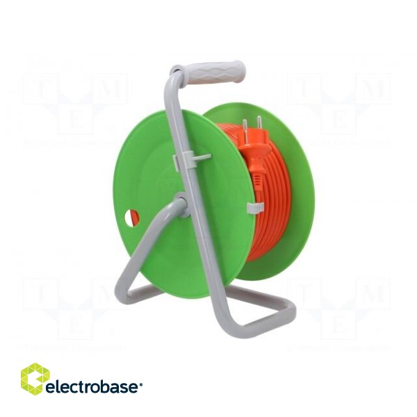 Extension lead | 3x1.5mm2 | reel | Sockets: 4 | PVC | orange | 25m | 16A image 6