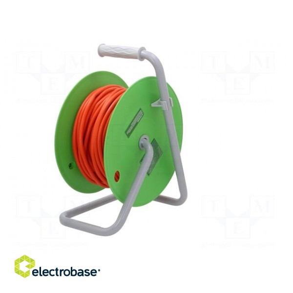 Extension lead | 3x1.5mm2 | reel | Sockets: 4 | PVC | orange | 30m | 16A image 4
