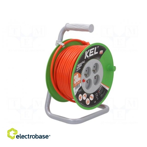 Extension lead | 3x1.5mm2 | reel | Sockets: 4 | PVC | orange | 30m | 16A image 8