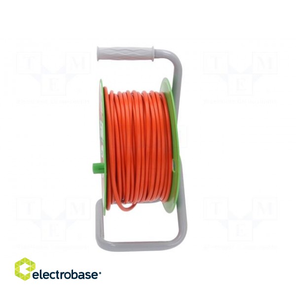 Extension lead | 3x1.5mm2 | reel | Sockets: 4 | PVC | orange | 50m | 16A image 3
