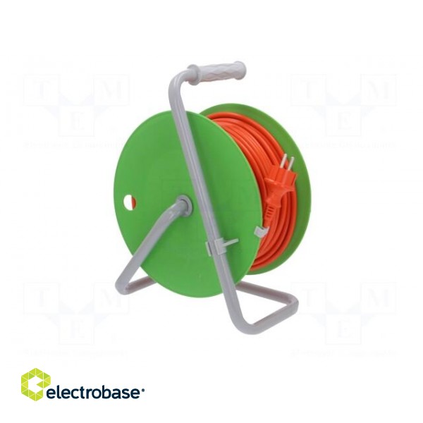 Extension lead | 3x1.5mm2 | reel | Sockets: 4 | PVC | orange | 50m | 16A image 6