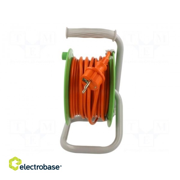 Extension lead | 3x1mm2 | reel | Sockets: 4 | PVC | orange | 10m | 10A фото 5