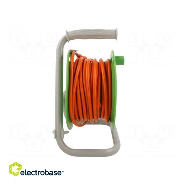 Extension lead | 3x1mm2 | reel | Sockets: 4 | PVC | orange | 10m | 10A paveikslėlis 9