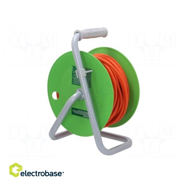 Extension lead | 3x1mm2 | reel | Sockets: 4 | PVC | orange | 25m | 10A image 6