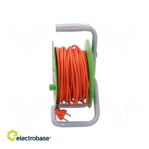 Extension lead | 3x1mm2 | reel | Sockets: 4 | PVC | orange | 25m | 10A image 3