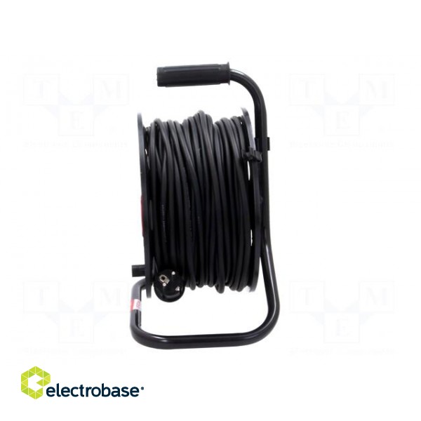 Extension lead | reel | Sockets: 4 | rubber | black | 3x1,5mm2 | 50m | 10A image 3
