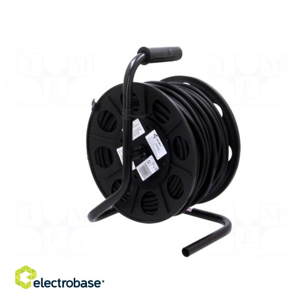 Extension lead | reel | Sockets: 4 | rubber | black | 3x1,5mm2 | 50m | 10A image 6