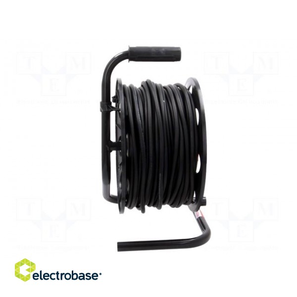 Extension lead | reel | Sockets: 4 | rubber | black | 3x1,5mm2 | 50m | 10A paveikslėlis 7