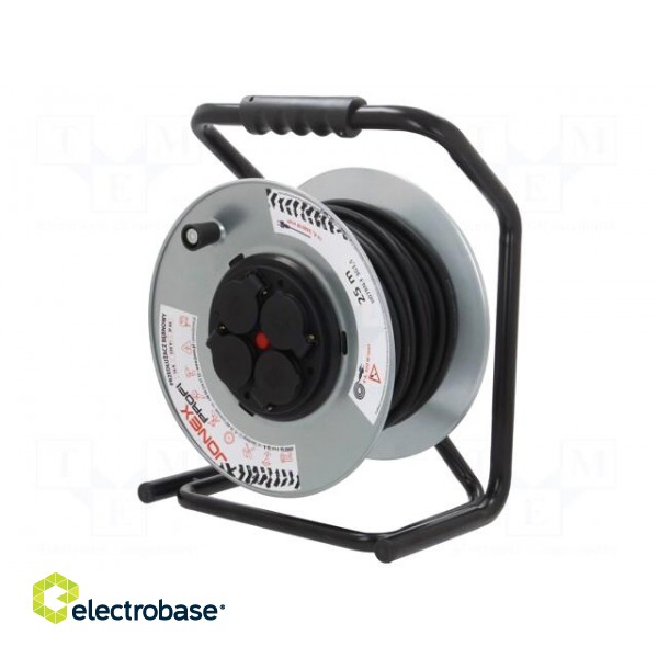 Extension lead | reel,with non-rotating sockets | Sockets: 4 | 25m image 2