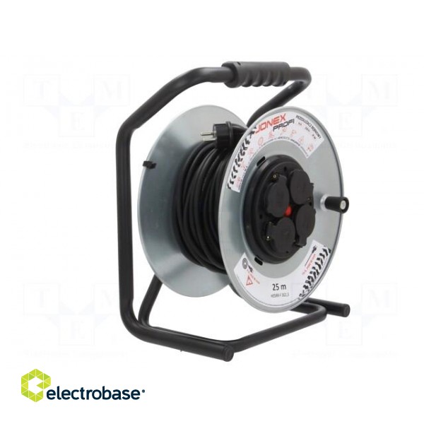 Extension lead | reel,with non-rotating sockets | Sockets: 4 | 25m image 8