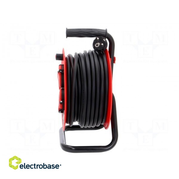 Extension lead | 3x2.5mm2 | reel | Sockets: 4 | rubber | black | 25m | 16A image 3