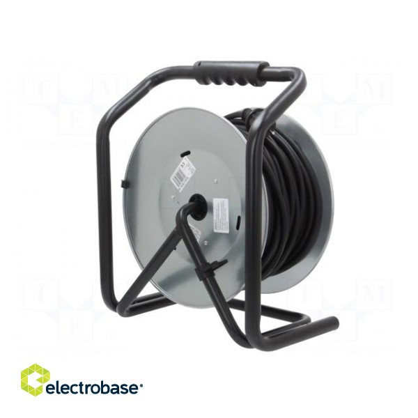 Extension lead | reel,with non-rotating sockets | Sockets: 4 | 40m image 6