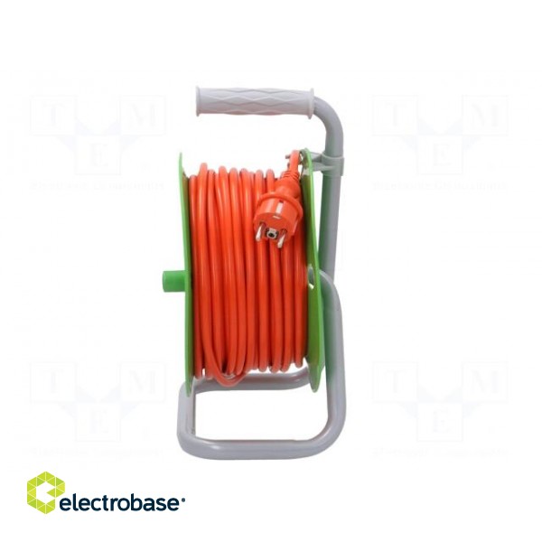 Extension lead | 3x1.5mm2 | reel | Sockets: 4 | PVC | orange | 30m | 16A image 3
