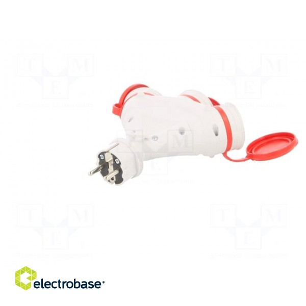 Power splitter | Sockets: 3 | 16A | EXTREM | red,grey image 6
