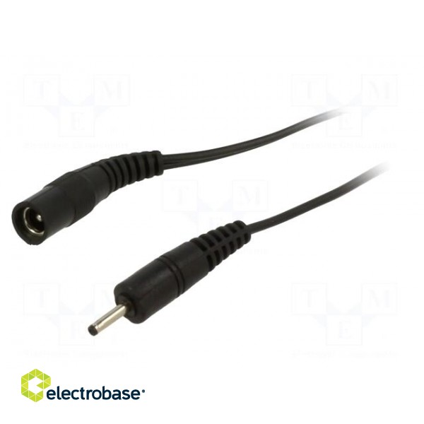 Cable | 2x0.5mm2 | DC 2,35/0,7 plug,DC 5,5/2,1 socket | straight