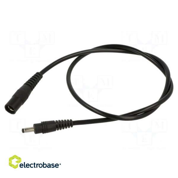 Cable | 1x0.5mm2 | DC 3,5/1,3 plug,DC 5,5/2,1 socket | straight