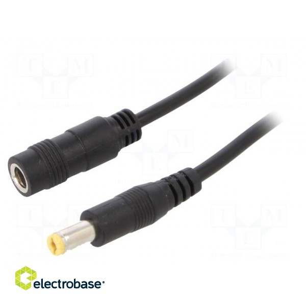 Cable | 2x0.5mm2 | DC 5,5/2,1 plug,DC 5,5/2,1 socket | straight