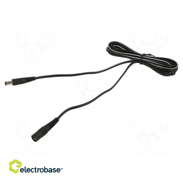 Cable | 2x0.5mm2 | DC 5,5/2,1 plug,DC 5,5/2,1 socket | straight