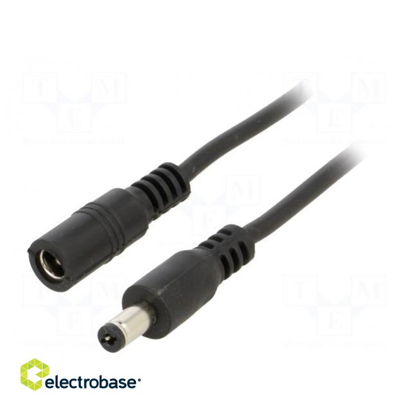 Cable | 2x0.5mm2 | DC 5,5/2,1 plug,DC 5,5/2,1 socket | straight