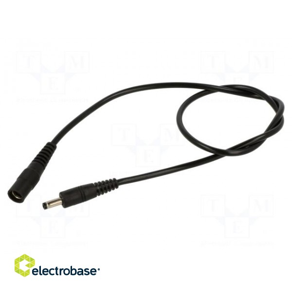 Cable | 1x0.5mm2 | DC 5,5/2,1 plug,DC 5,5/2,5 plug | straight | 0.5m