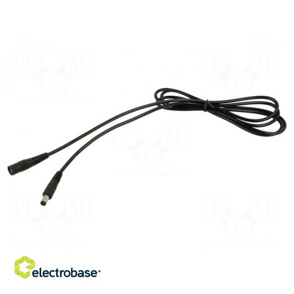 Cable | 1x0.5mm2 | DC 5,5/2,1 plug,DC 5,5/2,5 plug | straight | 1.5m