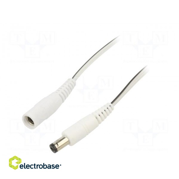 Cable | 2x0.5mm2 | DC 5,5/2,1 socket,DC 4,0/1,7 plug | straight