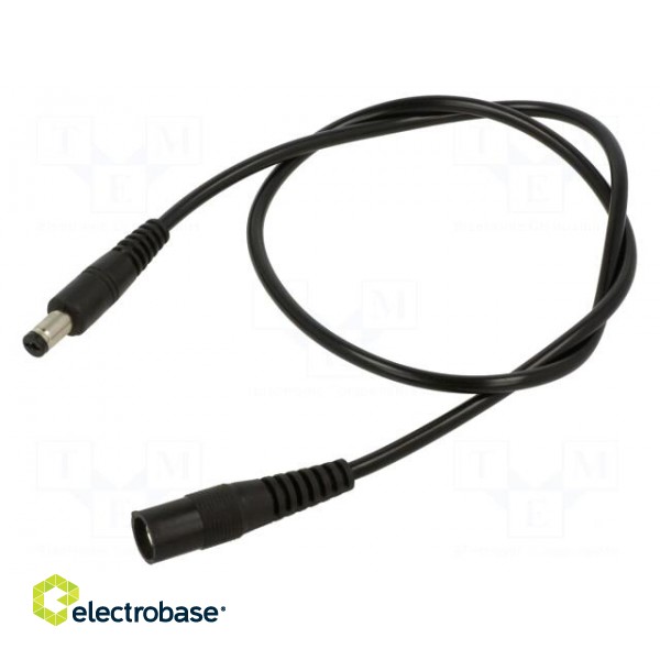 Cable | 1x0.5mm2 | DC 5,5/2,1 socket,DC 5,5/1,7 plug | straight