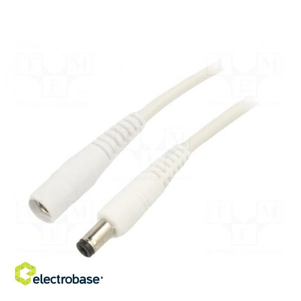 Cable | 1x1mm2 | DC 5,5/2,1 socket,DC 5,5/1,7 plug | straight | 0.5m