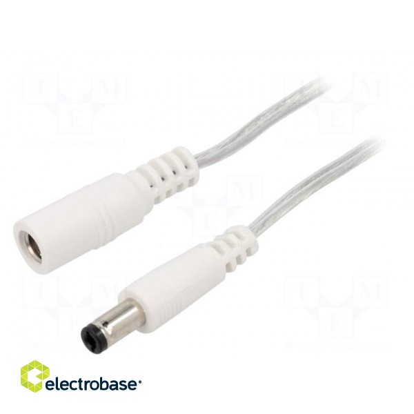 Cable | 2x0.5mm2 | DC 5,5/2,5 plug,DC 5,5/2,5 socket | straight