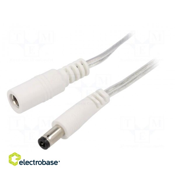 Cable | 2x0.5mm2 | DC 5,5/2,5 plug,DC 5,5/2,5 socket | straight