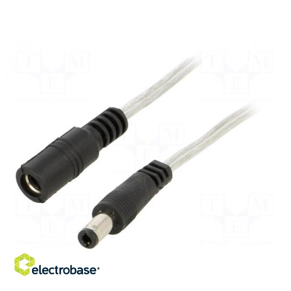 Cable | 2x0.5mm2 | DC 5,5/2,5 plug,DC 5,5/2,5 socket | straight